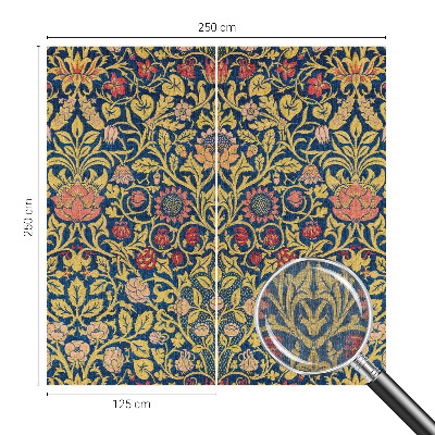 3D fototapet Blomstermønster