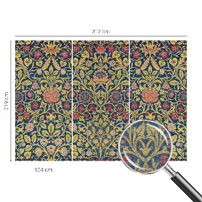 3D fototapet Blomstermønster