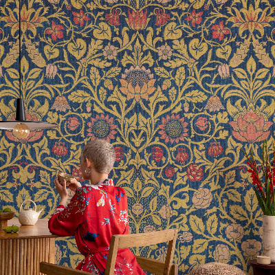 3D fototapet Blomstermønster