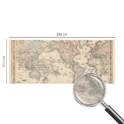 Fototapet efter mål med motiv af et historisk kort