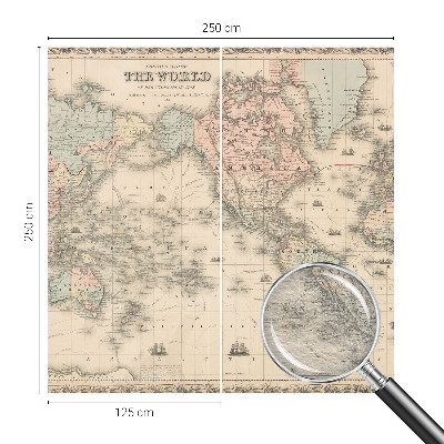 Fototapet efter mål Historisk kort