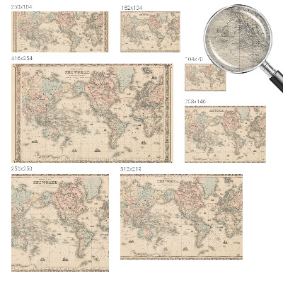 Fototapet efter mål Historisk kort