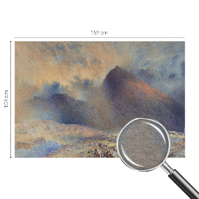 Fotovæg soveværelse Bjerglandskab