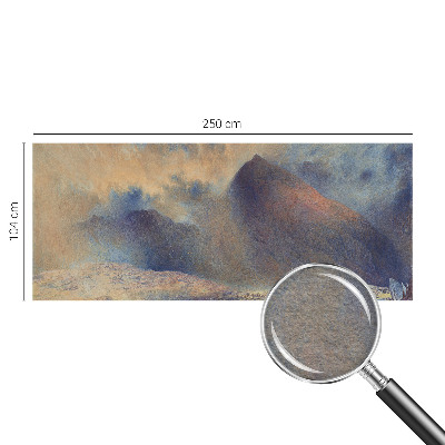 Fotovæg soveværelse Bjerglandskab