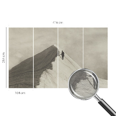 3D fototapet Ensom klatrer