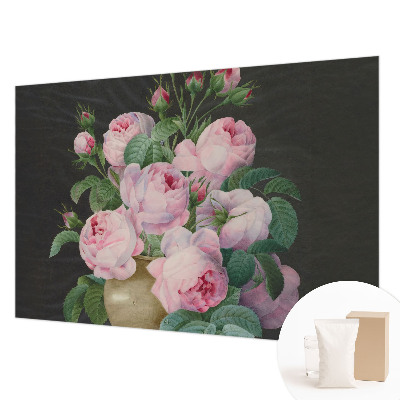 Fototapet soveværelse med blomsteragtigt design til soveværelset
