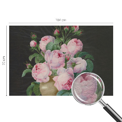 Fototapet soveværelse med blomsteragtigt design til soveværelset