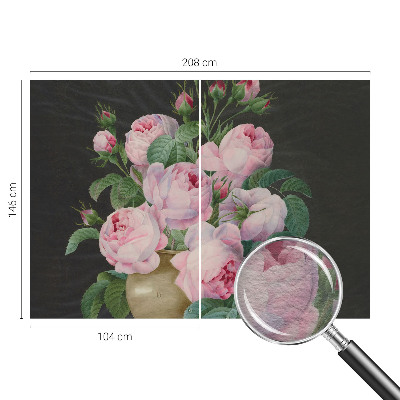 Fototapet soveværelse med blomsteragtigt design til soveværelset