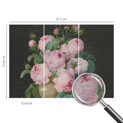 Fototapet soveværelse med blomsteragtigt design til soveværelset