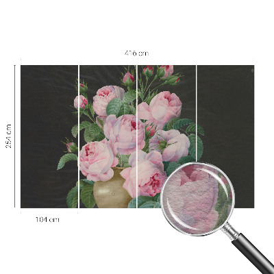 Fototapet soveværelse med blomsteragtigt design til soveværelset