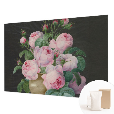 Fototapet soveværelse med blomsteragtigt design til soveværelset