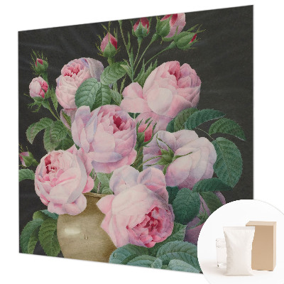 Fototapet soveværelse med blomsteragtigt design til soveværelset