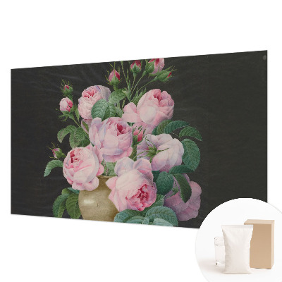 Fototapet soveværelse med blomsteragtigt design til soveværelset
