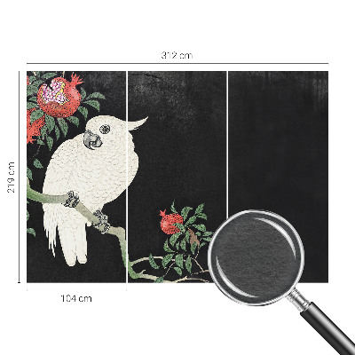 Væg tapet Granatæble papegøje