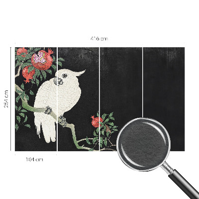 Væg tapet Granatæble papegøje