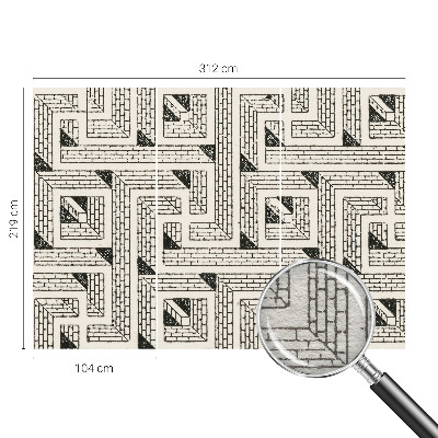 Fototapet stue Murstenslabyrint