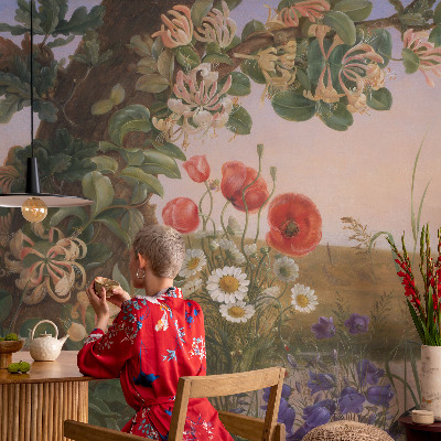 Fototapet på mål med blomsteridyl