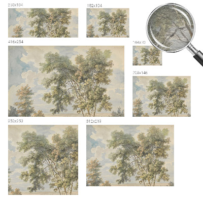 3D fototapet med romantisk naturmotiv