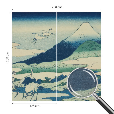 Vlies fototapet Kraner og bjerge