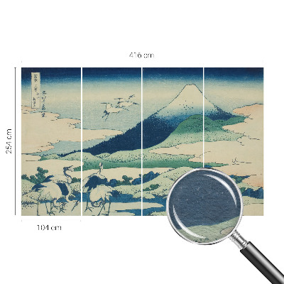 Vlies fototapet Kraner og bjerge