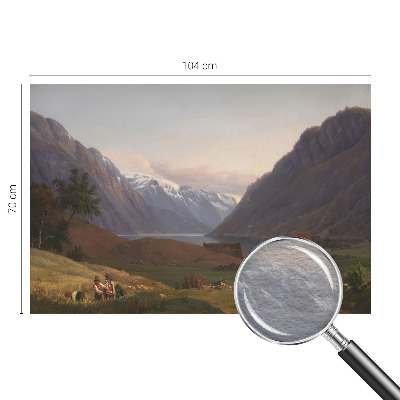Foto tapet med motiv af et bjergpanorama
