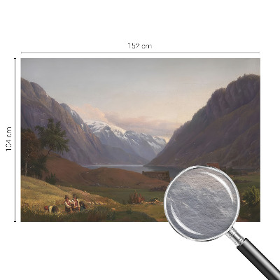 Foto tapet med motiv af et bjergpanorama
