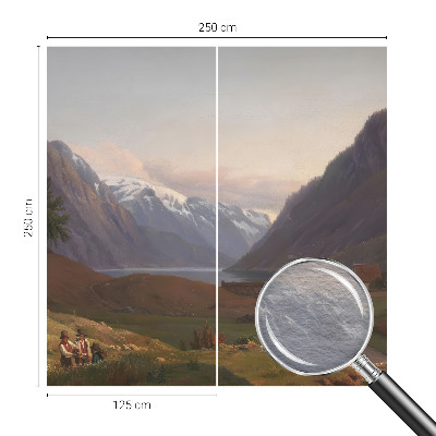 Foto tapet med motiv af et bjergpanorama
