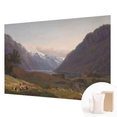 Foto tapet med motiv af et bjergpanorama