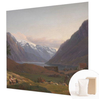 Foto tapet med motiv af et bjergpanorama