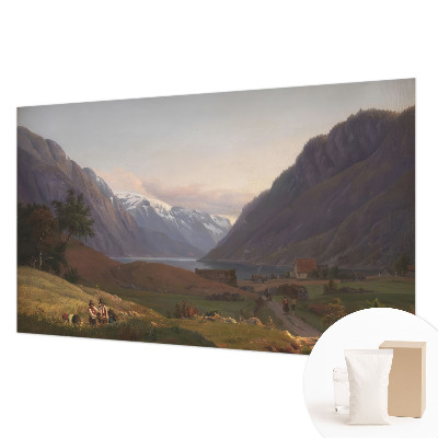 Foto tapet med motiv af et bjergpanorama
