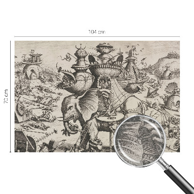 Non-woven fototapet En grotesk kamp