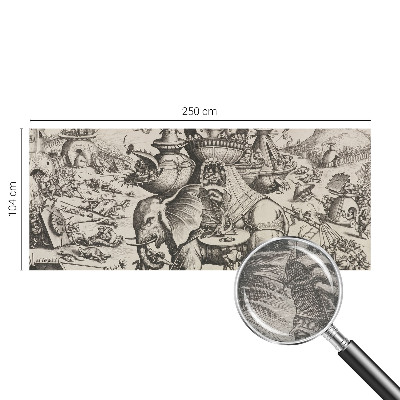 Non-woven fototapet En grotesk kamp