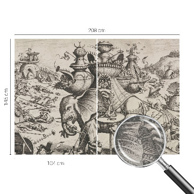 Non-woven fototapet En grotesk kamp