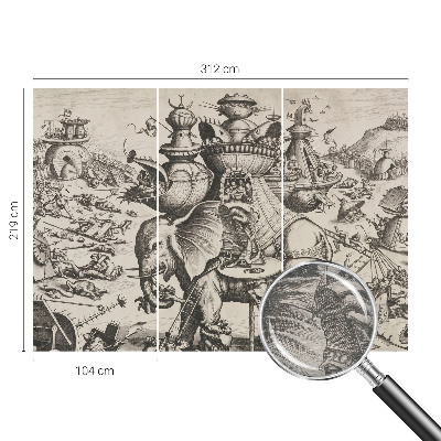 Non-woven fototapet En grotesk kamp