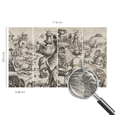 Non-woven fototapet En grotesk kamp