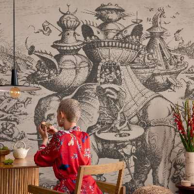 Non-woven fototapet En grotesk kamp