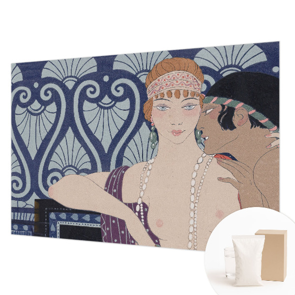 Fototapet stue med et kunstnerisk motiv af et par