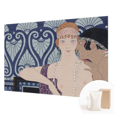 Fototapet stue med et kunstnerisk motiv af et par