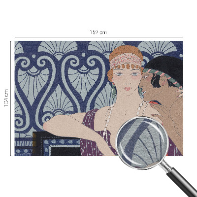Fototapet stue med et kunstnerisk motiv af et par