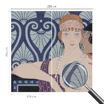 Fototapet stue med et kunstnerisk motiv af et par