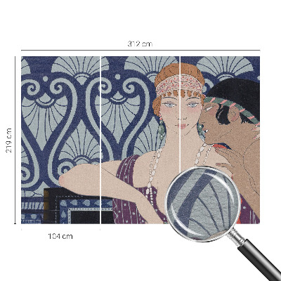 Fototapet stue med et kunstnerisk motiv af et par