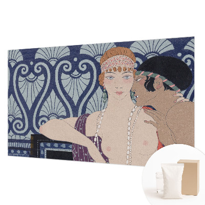 Fototapet stue med et kunstnerisk motiv af et par