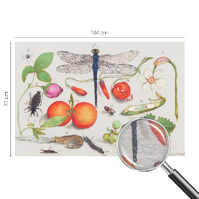 3D fototapet med naturillustration