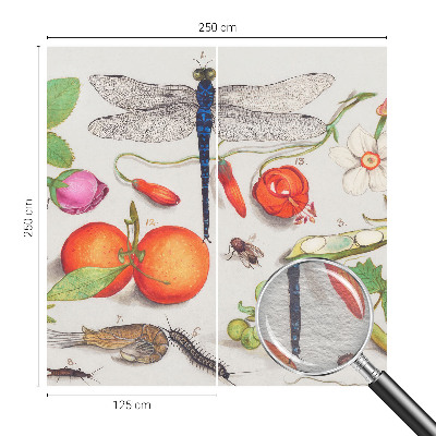 3D fototapet med naturillustration