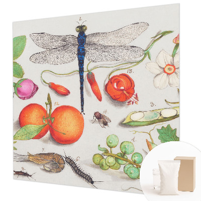 3D fototapet med naturillustration