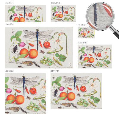 3D fototapet med naturillustration