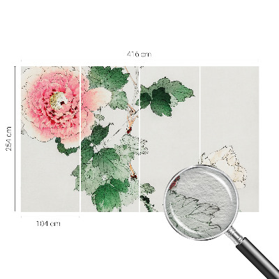 Fototapet med blomsteragtigt, subtilt motiv