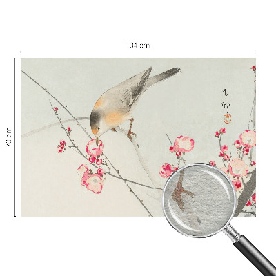 Non-woven fototapet med motiv af en blomsterfugl