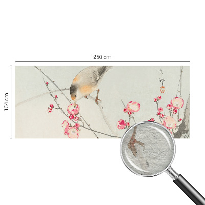 Non-woven fototapet med motiv af en blomsterfugl