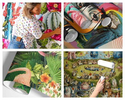 Non-woven fototapet Blomsterfugl